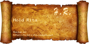 Hold Rita névjegykártya